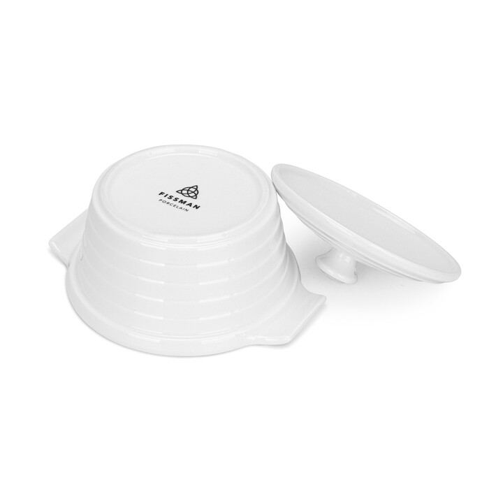 Каструля з кришкою Fissman 13х6 см / 340 мл порцеляна (14163)