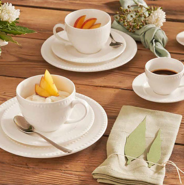 Чашка для чаю з блюдцем La Porcellana Bianca COLLINA, порцеляна, 350 мл