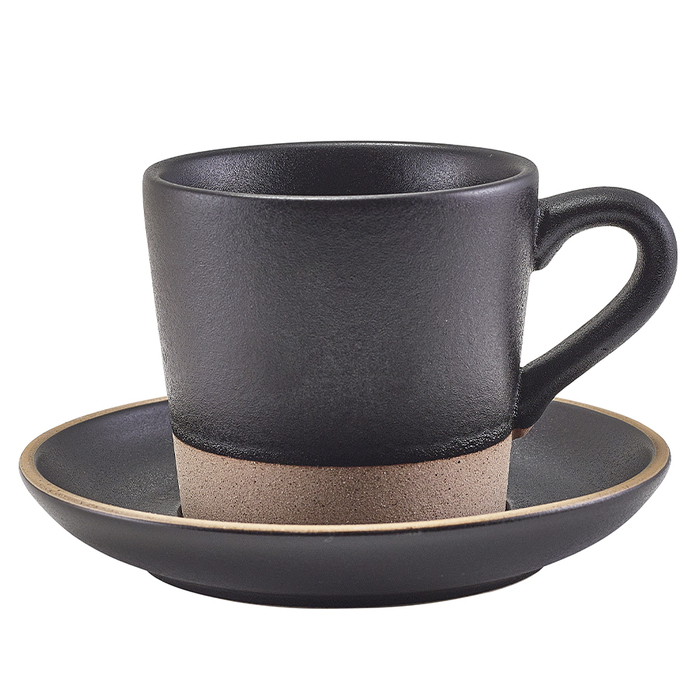 Блюдце 16 см, черное, Kava Black Stoneware, GenWare