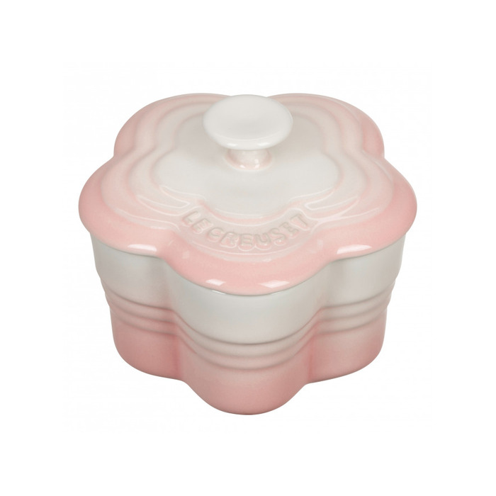 Блюдо для запікання в формі квітки з кришкою Chiffon Pink Le Creuset