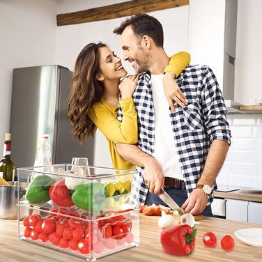 Набір холодильників-органайзерів 9 упаковок (3 розміри) Холодильник-органайзер, кухонний органайзер для комори, морозильної камери, шафи, ящика, офісу (3 розміри 6 упаковок)