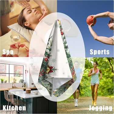 Різдвяні кухонні рушники Kwlegh, рушник для рук, різдвяна ялинка, цукерка-тростина, сніжинка, рушник для пальців, набір з 2 шт. , милий чоловічий банний рушник, високопоглинаючі рушники, 36 x (різдвяний сосновий ліс)