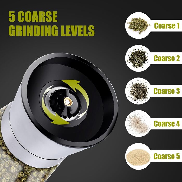 Набір з 2 млинів для солі та перцю 200 мл Gucass