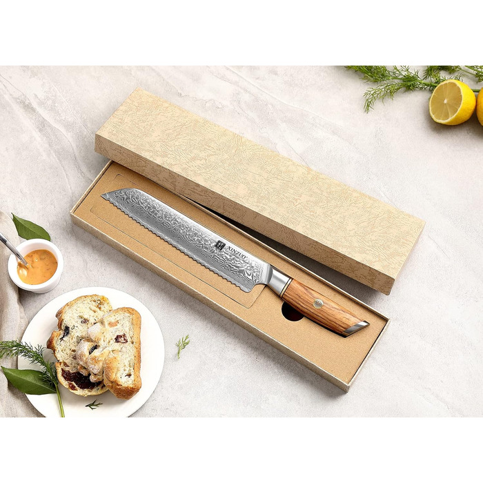 Ніж для хліба 21,2 см, дамаська сталь XINZUO