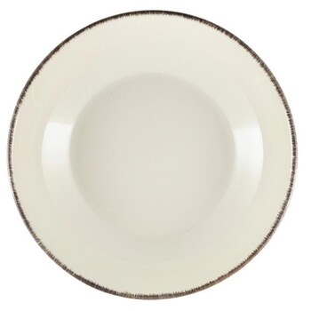 Миска глибока 23 х 5 см, 1300 мл, сірий обідок, GenWare