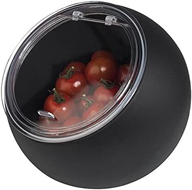 Сервірувальний набір APS Moon - Набір з 2 предметів 1 меламінова миска (Ø 19 см) 1 відкидна кришка з силіконовим ущільнювачем, чорний чорний Ø 19 см