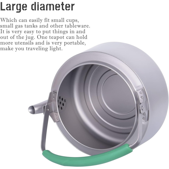 Кемпінговий титановий чайник  1200 мл. iBasingo