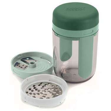 Овочерізка спіральна з трьома змінними насадками Joseph Joseph Sage, зелена, 16 х 7,8 х 7,8 см