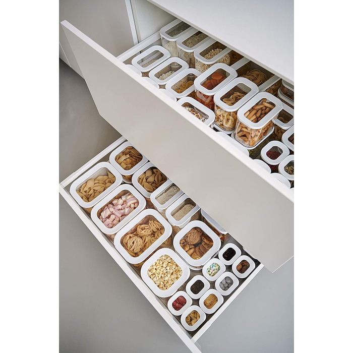 Набір ємностей для зберігання 9 предметів білих Modula Mepal