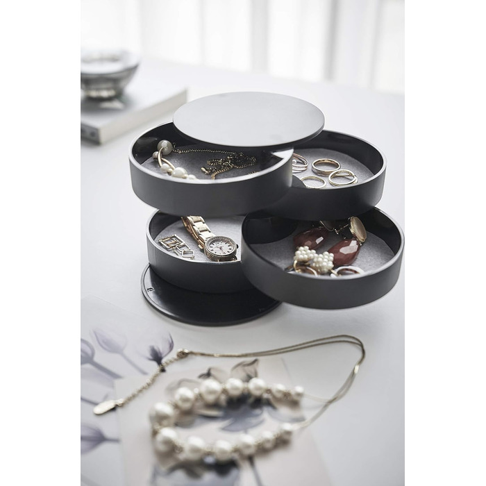 Скринька для прикрас Yamazaki Tower, смола ABS, чорна, один розмір