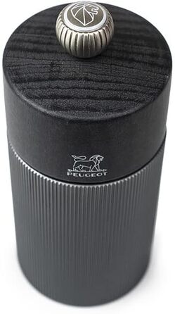 Соляна лінія 12 см кам'яна сіль - класичне регулювання помелу - алюміній та перероблена деревина з ущільненням PEFC - натуральна (один розмір, карбон - 12 см)