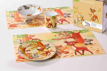 Набір дитячого посуду та столових приборів, 7 предметів Лісові тварини Ritzenhoff & Breker