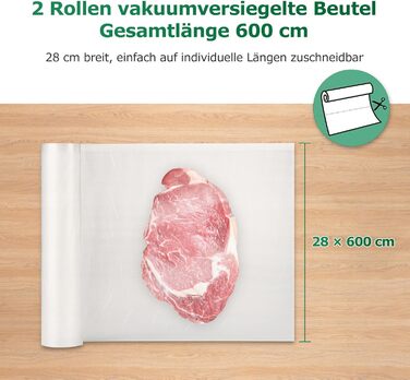 Вакуумные пакеты 2 рулона 28 x 600 см Fresko