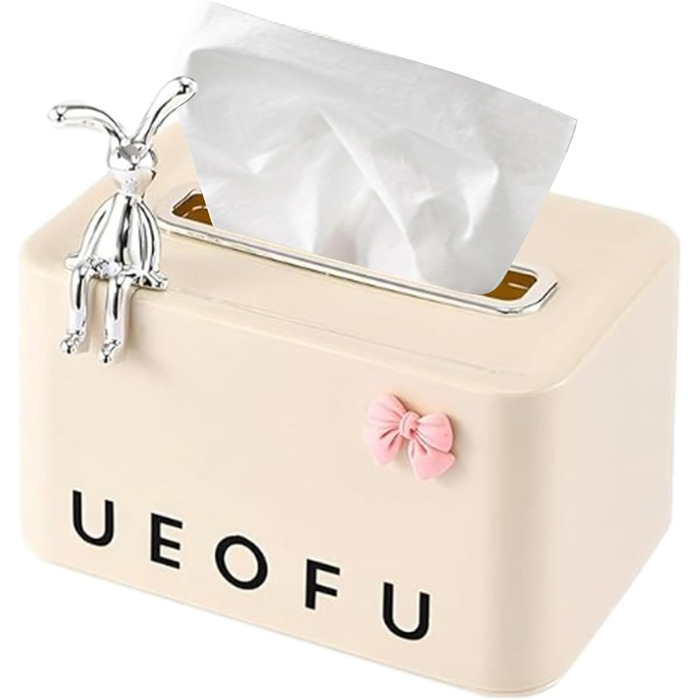 Диспенсер для серветок 18,8 x 12,5 x 10,4, бежевий Qurygin