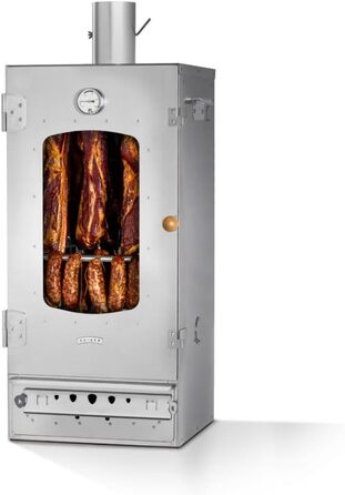 Високоякісна коптильня на дровах з нержавіючої сталі 86 см KAISER