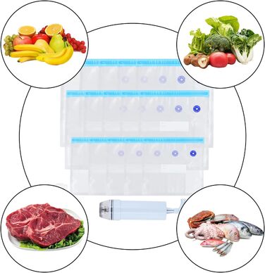 Вакуумні пакети 15 пакетів 21 х 22/26 х 28/ 26 х 34 см YILANJIN