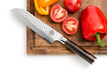 Профессиональный нож из дамасской стали Santoku GRILLI