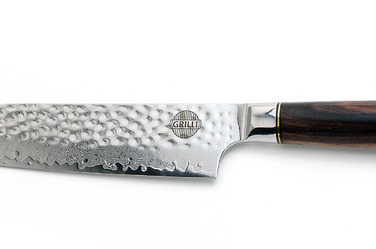 Профессиональный нож из дамасской стали Santoku GRILLI