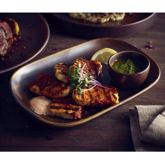 Блюдо прямоугольное 29x19.5 см, Terra Porcelain Rustic Copper, GenWare