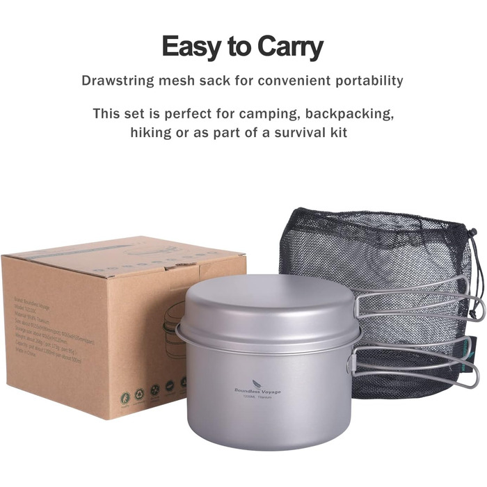 Набір титанових сковорідок 1200 мл і 500 мл. iBasingo