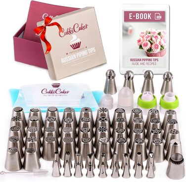 Набір кондитерських насадок та аксесуарів для професійного декорування тортів, 92 предмети, CukkiCakes