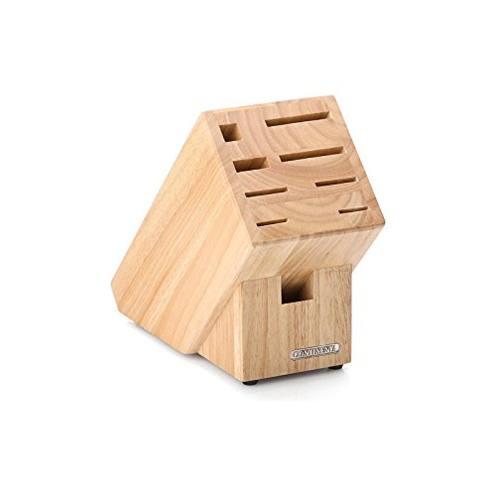 Підставка для ножів на 9 предметів, каучукове дерево 22 х 11,5 см Continenta