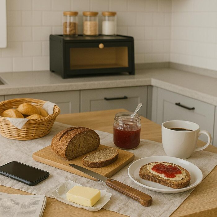 Хлібниця з бамбук 40 х 25 х 20 см чорний Cookery