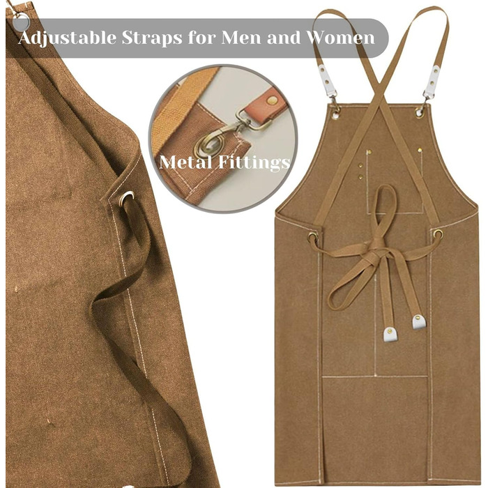 Фартух з полотна 55,9 х 76,2 см коричневий RAPRON