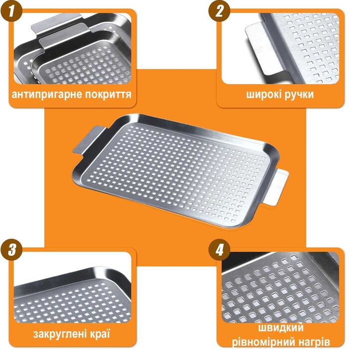 Перфорований вок-деко 41,8 x 2,5 x 25,3 см GRILLI 777625 Код: 013399