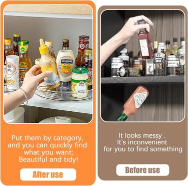 Органайзер для холодильника обертовий, набір 2 предмети, прозорий TUFA