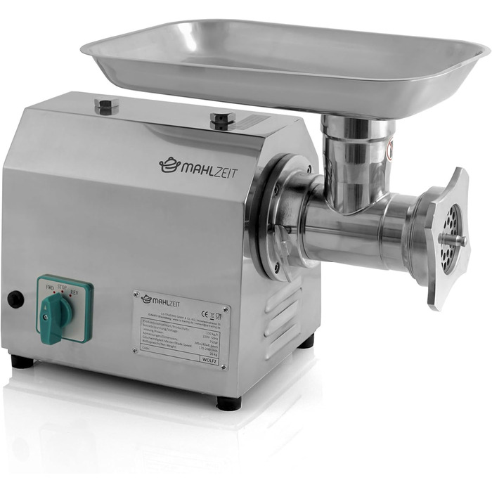 М'ясорубка професійна 750 Вт з насадками для ковбаси Mahlzeit