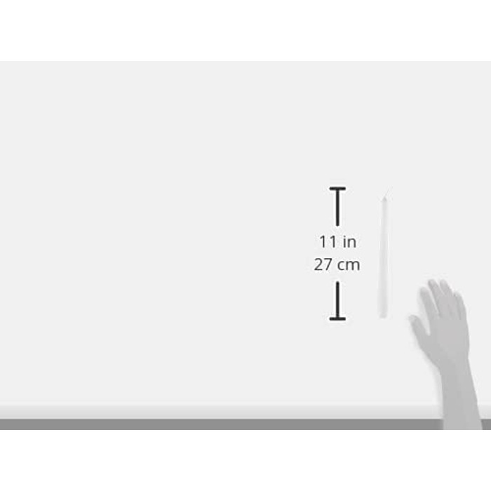 Набір з 50 конічних свічок 2,2 x 25 см, білий PAPSTAR