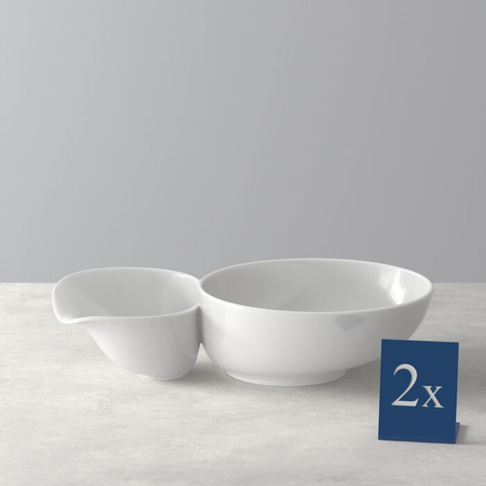 Супница двойная 27,5 x 17,3 x 6,8 см, набор 2 предмета, белые Soup Passion Villeroy & Boch