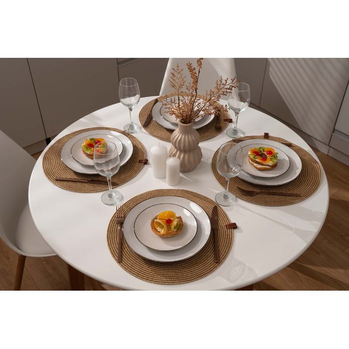 ARDESTO Килимок сервірувальний, 38см, поліестер, паперовий шпагат, кругла