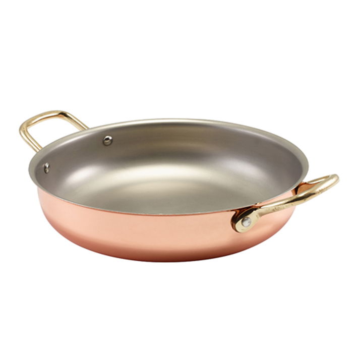 Сковорода для подачі 22*5 см, 1500 мл, кругла, мідне покриття GenWare