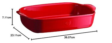 Форма для запекания прямоугольная 36x23х7 cм бордовая Emile Henry