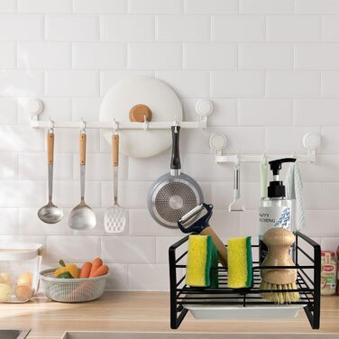 Органайзер для раковини з піддоном, чорний YOUJIA