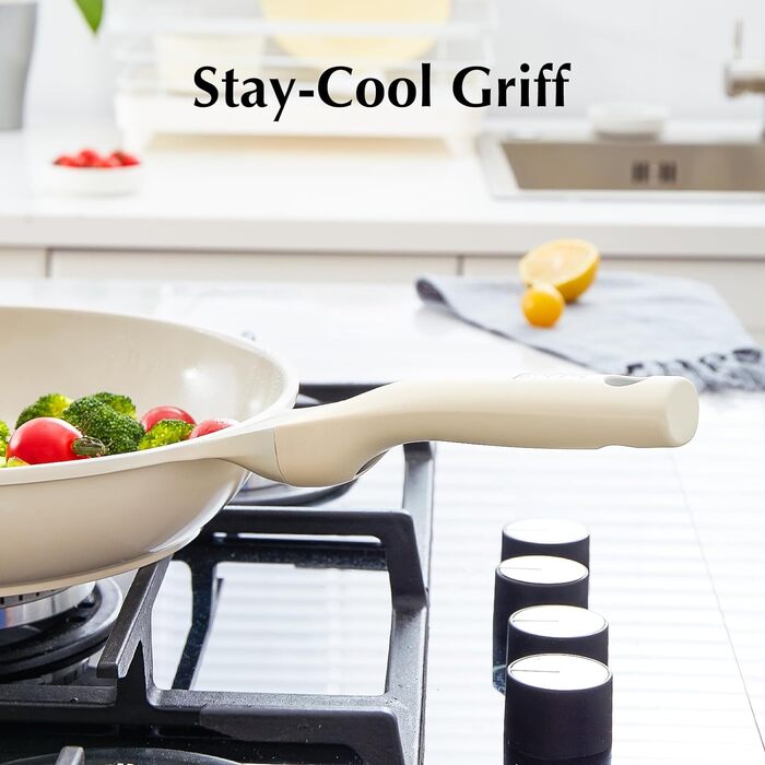 Сковорода 28 см з кришкою, керамічне покриття Redchef