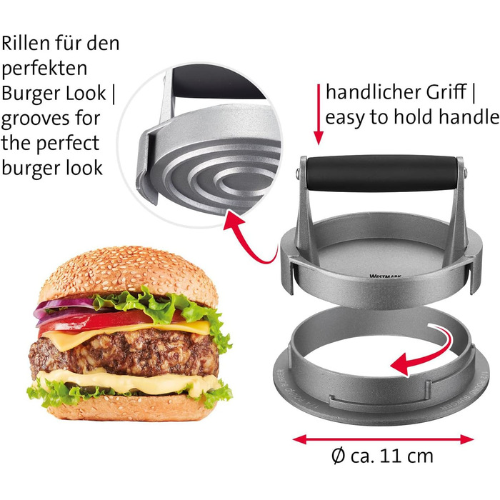Прес для гамбургерів 11 см Vario Westmark