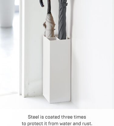 Підставка для парасольок Yamazaki 6719 SMART, сталь/поліпропілен, мінімалістичний дизайн (білий)