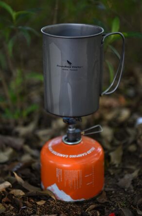 Титановая бутылка На открытом воздухе Походная кружка Посуда с широким горлышком Легкая портативная бутылка для воды Большая походная однослойная посуда для питья для пикника (кружка 600 мл Ti3049D)