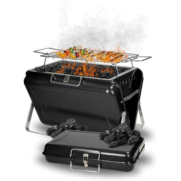 Портативный гриль на уголь черный elasto PROMOTION FOR LIFE