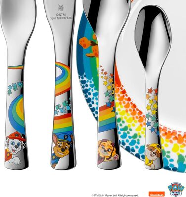 Набір дитячих столових приборів WMF Paw Patrol, нержавіюча сталь, для дітей від 3 років, полірований кромарган, можна мити в посудомийній машині (6 предметів, одинарний)