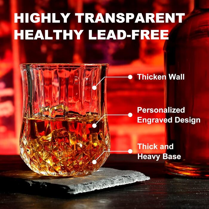 Подарунковий набір з 8 багаторазових охолодних каменів для віскі з затискачем для льоду Exreizst