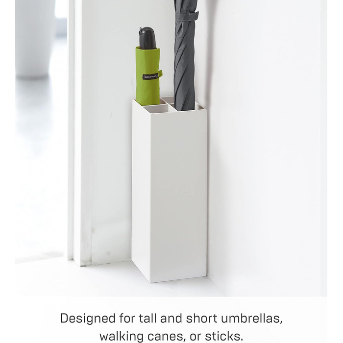 Підставка для парасольок Yamazaki 6719 SMART, сталь/поліпропілен, мінімалістичний дизайн (білий)