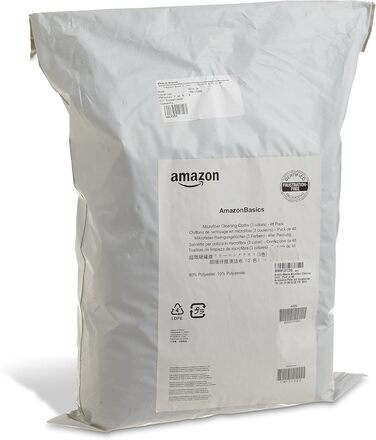 Серветка для прибирання з мікрофібри 48 шт 30,5 x 40,6 см Amazon Basics