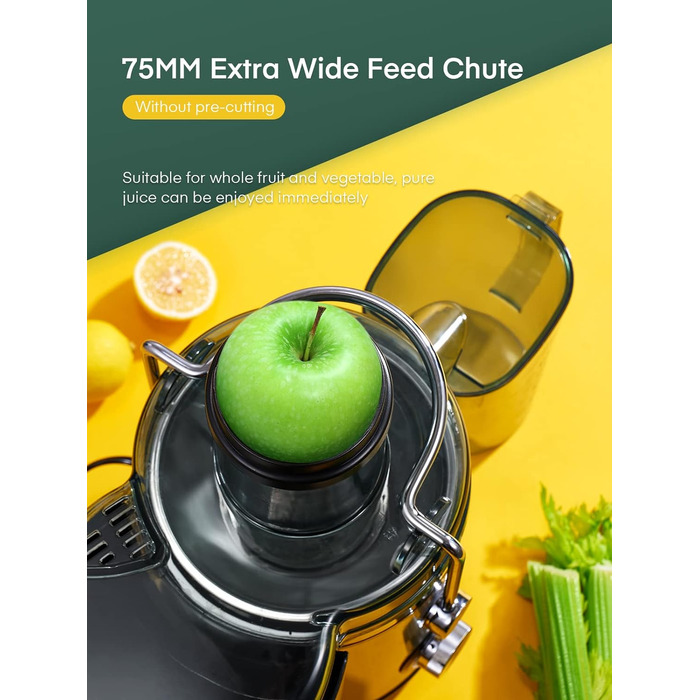 Соковижималка для фруктів і овочів, 800 Вт FOHERE