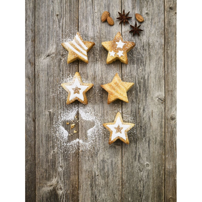 Форма для випічки у вигляді зірочок середня, червона, 17 x 29,5 x 3,5 см, RBV Birkmann