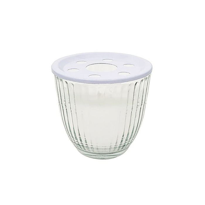 Свічка у свічнику Bougies La Française, біла, 7 х 7 см, 75 г