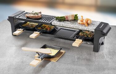 Електричний раклет-гриль для вечірок, що вміщує до 4 осіб.